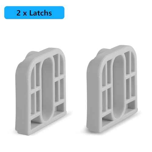 Retractable Baby Gate Replacement Parts, 55" W x 33" H Retractable Baby Gate Extensions (Including 2 x Latches + 2 x Brackets + 1 Set of Screws) for Retractable Gate (Gray)