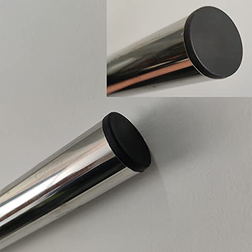 2 Inch Black Plastic Pipe End Cap for 50mm Tubing - 4 Pack