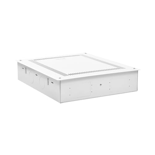 VEVOR Structured Media Enclosure, 17-Inch, Recessed in-Wall Media Box with Cover, Wall-Mount Cable Management Box Kit, Structured Wiring Multi-Media Cabinet, Cold-Rolled Steel, for TV Home Theater