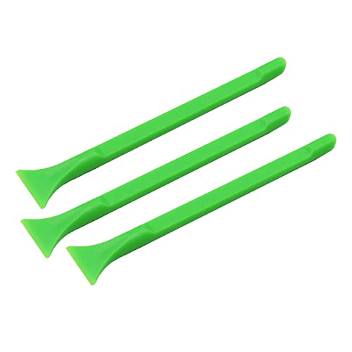 GRIP 3 pc Non-Scratch Wide Blade Plastic Scraper Tool Set - Cleaning Scraper for Tight Spaces - Remove Food, Labels, Stickers, Paint