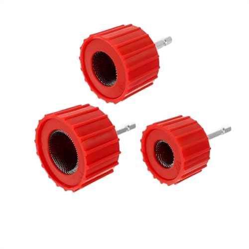 3-Size Copper Pipe Cleaner Kit for Drill, External Cleaner for 1/2", 3/4", 1" Copper & Steel Pipes with 1/4" Shank for Soldering