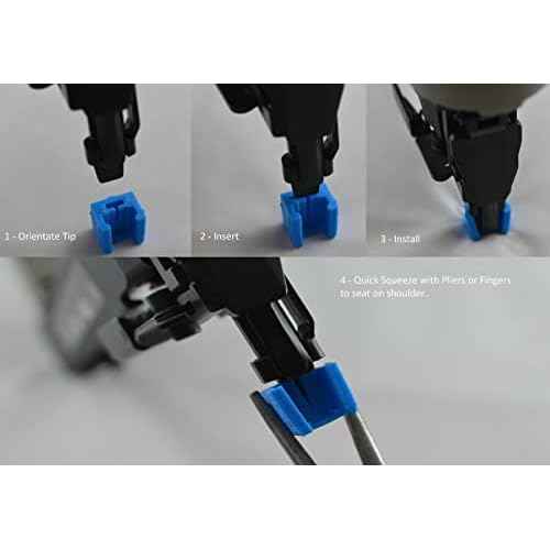 3D-GEM SQ 4-Pack Non Mar Nailer Nose Cushion/Bumper 894742 Upgrade (Black)