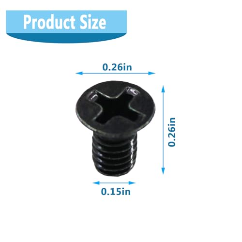 05-81-0592 M4 x 6mm Flat Head Machine Screw for Milwauke 2557-20 M12 Fuel 3/8" Ratchet,M4-0.70 x 6mm-10.9,T-10 Torx-4Pcs (8 Pcs Black)