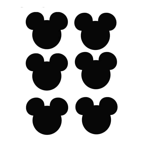 Mouse face Vinyl Stickers 7cm x 8cm for Tablets/laptops/Cars/chalkboards/Weddings Pack of 6