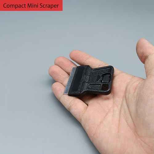 4Pcs Mini Razor Blade Scraper Plastic Razor Blade Scraper Tool 1.5" Blade for Removing Stickers,Glue,Labels,Decal,Paint,Stain,Vinyl