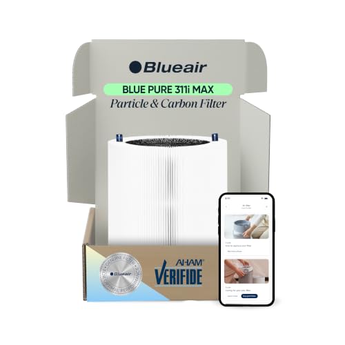 Blueair Genuine Blue Pure 311i Max Replacement Filter | 311i Max Particle & Carbon