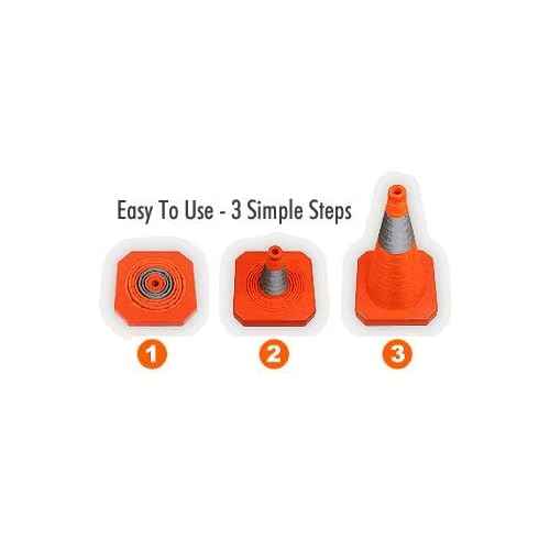 12 Inch Collapsible Traffic Multi Purpose Pop Up Reflective Safety Cone, Work Area Protection, Emergency Roadside Barrier
