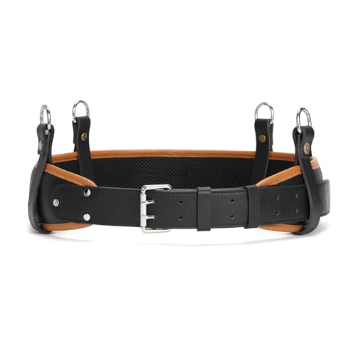 Leather Tool Belt Suspender Loops,Tool Belt Strap Connectors Accessories fits 3 inch Belt Connectors, (Suspender Loop Attachment 4-Pack) (3in Napa Leather)