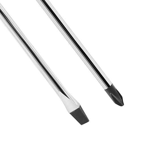 Piutouyar Magnetic Screwdriver Set 2 PCS, 3 Inch Steel Shaft Magnetic 5mm Phillips and Flat Head Tips Screwdriver for Computer Repairing, Automobile Tools and Home Appliances