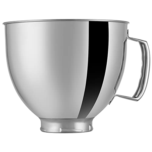 Ulticor 5 Qt Stainless Steel Mixing Bowl for KitchenAid Tilt-Head Mixers - Polished Finish
