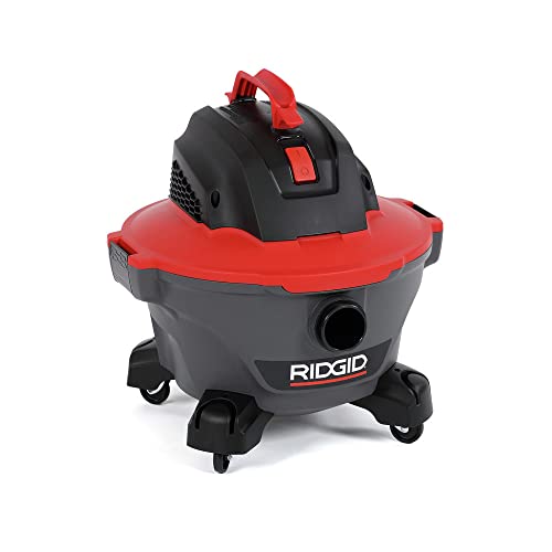 RIDGID RT0600 NXT 6-Gallon Wet Dry Shop Vacuum with Casters, 4.25 Peak HP, Pro Locking Hose - Vacuum Cleaner