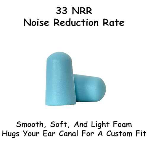 Homie Foam Earplugs for Sleeping, 60 Pair - 33dB Highest NRR, Comfortable Ear Plugs for Sleeping, Snoring, Travel, Concerts, Studying, Loud Noise, Work (Blue, 60 Count)