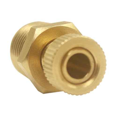 Joywayus 2PCS Brass 1/4" NPT Male Air Compressor Tank Drain Cock External Drain Valve Air Hose Fitting with Knurled Handle