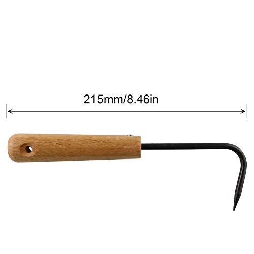 215mm Single Claw Root Hook Loosening Tool Handle Weeder Garden Weeding Gardening Tools Potted Landscape Maintenance for Outdoor Garden Digging Cultivator Weed Remove