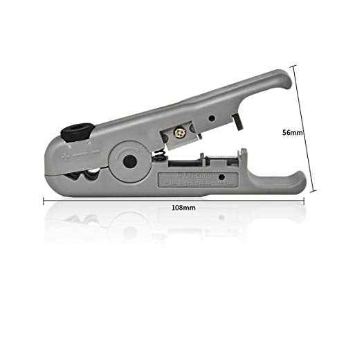 ZRM&E Coaxial Cable Stripper Rotary Stripper 180x56mm Manual Wire Stripper for All Kinds of Telephone Line and Network Cable