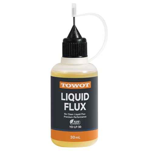 TOWOT Liquid Solder Flux, 30ml No-Clean Soldering Flux for Electronics, Lead-Free & Anti-Corrosion, High Purity Rosin Solder Flux for PCB, Copper, Silver