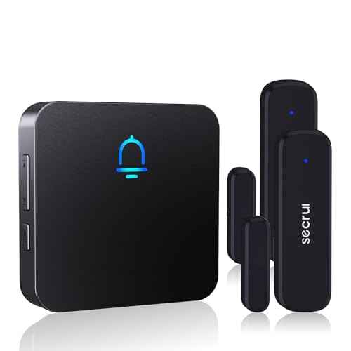 SECRUI Door Chime, Wireless Door Chimes When Door Open Entry for Business/Home/Office/Store Door Ringer Alert Buzzer Alarm Door Ringer for Opening ? Door Open Alert - 2 sensors