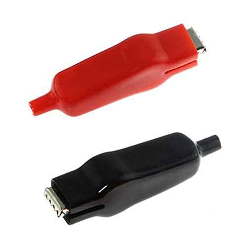 20A Insulated Alligator Clips Electric Circuit Test Testing Crocodile Clamps (4 Red+4 Black)8 Pack