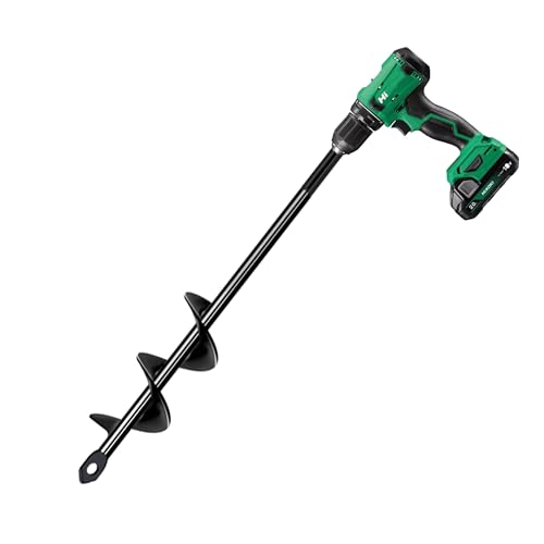 Garden Auger Drill Bit for Planting 1.6x9in, Ground Earth Spiral Auger Drill for 3/8" Hex Drive, Yard Auger for Bulbs, Flowers & Bedding Digging, Planter Tool