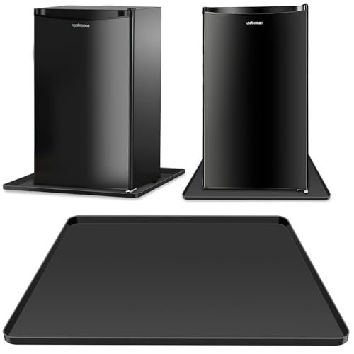 ieesspd Mini Fridge Mat 24x24x0.5 Black, Leak-Proof Drip Tray for Fridge & Washer