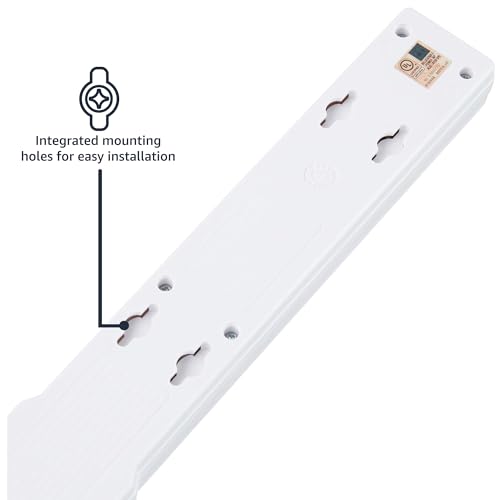 Amazon Basics White Surge Protector Power Strip, 6 Outlets, 790 Joules, 6ft Cord, Circuit Breaker - Old Version