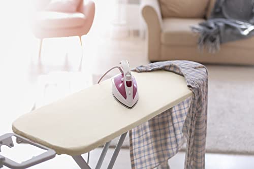 Encasa XO 54" x 15" Large Ironing Board Cover and Pad, Natural, Scorch-Resistant