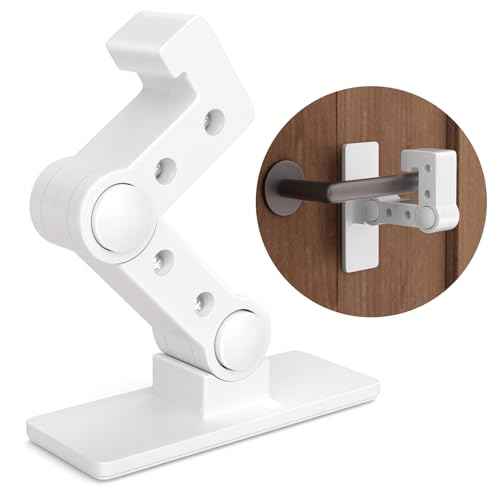 FYY Child Proof Door Lever Lock - 1 Pack Baby Proofing Door Locks for Kids Safety, 3M Adhesive Door Handle Lock Prevent Toddlers from Opening Doors, Adjustable Cabinet Locks Baby Safety Products