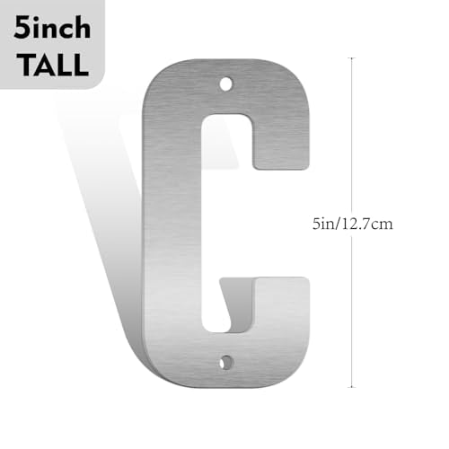 SpNo1-MS 5-Inch Stainless Steel House Number Letter - Floating Modern Decor