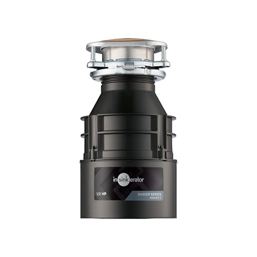 InSinkErator Badger 5 1/2 HP Garbage Disposal - Black, Continuous Feed