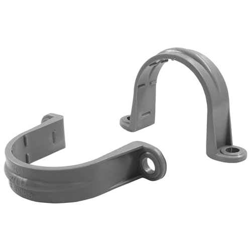 12 Pcs Grey 1 1/2 Inch PVC Pipe Straps Conduit Clamps Pipe Clamps, 2 Holes PVC Pipe Mounting Bracket for PVC Pipe Conduit and Cables