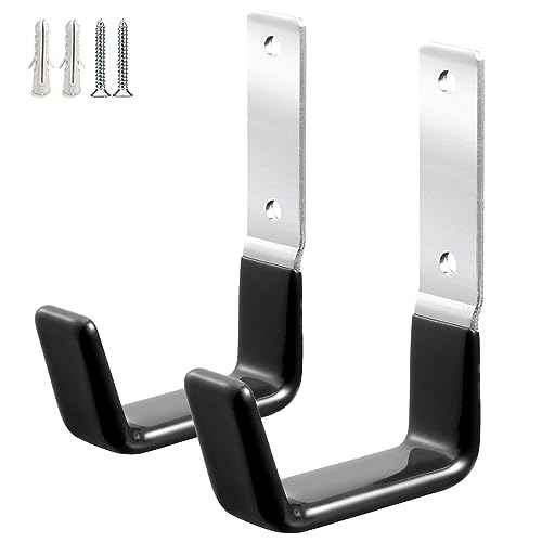 Heavy Duty Steel Garage Hooks,Garage Storage Utility Hooks,Anti-Slip Hanger, Tool Organizer,Steel Wall Mount Organizer, Garden Hose Hanger (Small-2PC)