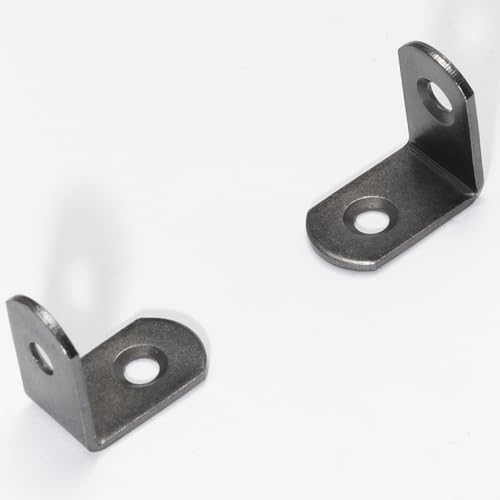 Gun Metal L Bracket 1x1 Inch Corner Support Metal Fastener Set