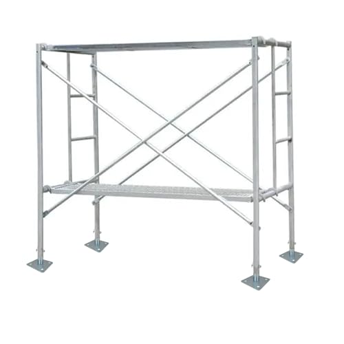Galvanized Scaffold Base Plates with Pins for Baker Style Support, 4 Pack