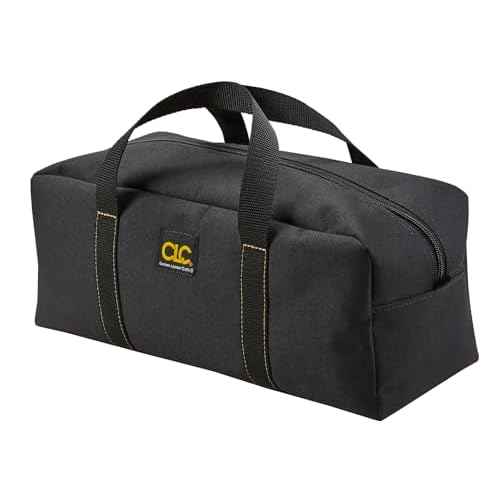 Custom Leathercraft1107 2 Pack Medium and Large Utility Tote Bag Combo,Black/Beige