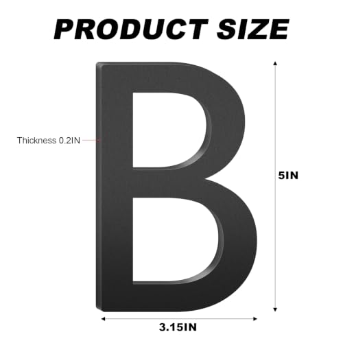 Sanshaoye Black 5 Inch Metal House Numbers for Outdoor Signs - Modern Floating Design
