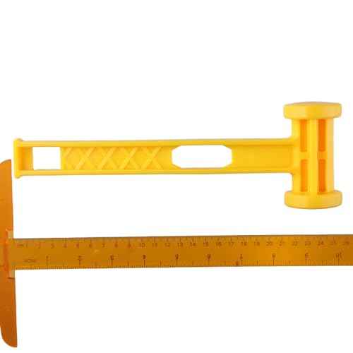 Yellow Camping Hammer, Portable Double-Faced Plastic Tent Stake Peg Mallet Remover for Outdoor Tent Accessory without Damage