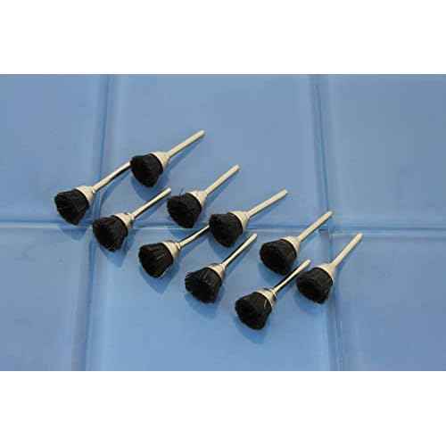 TEMO 10 pc Nylon Plastic Bristle 1/2 Inch Cup Wire Brush with 1/8 Inch Shank for Dremel and Other Rotary Tools on Rust Removal, Corrosion and Scrub Surfaces