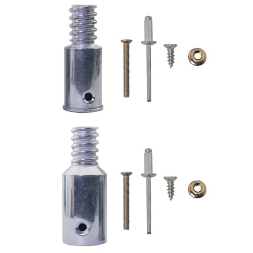 2PCS 1 in & 7/8 in Threaded Tip Replacement Ultra Threaded Tip Repair Kit Pole Handle Replacement Extension Pole Adapter Tips for Extension Poles Repairing