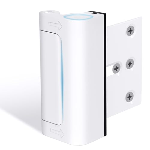 AceMining White Door Reinforcement Lock - Childproof Home Security, Heavy Duty