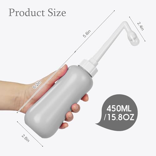 FOOFOO Gray Portable Bidet with Large 15.8oz Capacity Travel Handheld Personal Toilet