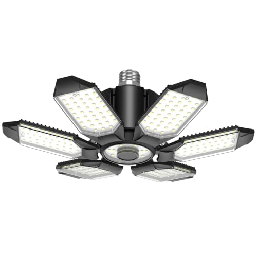 150W LED Garage Light Bulb with 6 Adjustable Panels, Ultra Bright 15,000 Lumens