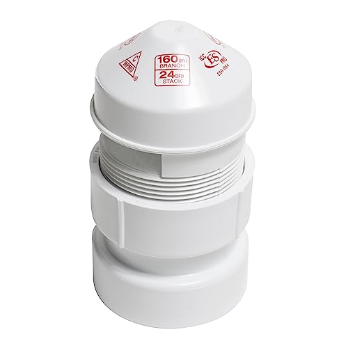 Oatey Sure-Vent 1.5-2 Inch Air Admittance Valve with PVC Sch. 40 Adapter, 20 DFU