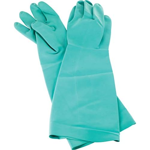 Sank1|#San Jamar 19NU-M Nitrile Dishwashing Glove (Pair), Nitrile-Rubber,Green,Medium