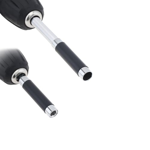 ChgImposs 3pcs/set Scalable Magnetic Screw Drive Guide Drill Bit Tip Holder, 3.15"/4.72"/5.51"(80/120/140mm) Screwdriver Bit Holder Extension Bar Adapter, Drill Bit Guide Rod Adapter