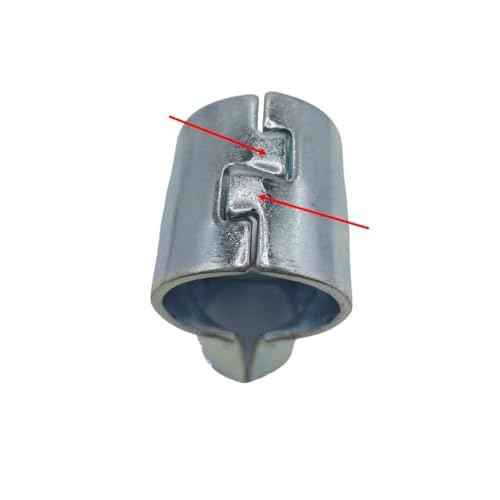 2 Pcs T Clamps Pipe Connector, End Rail T Clamp,Metal Clamp Fittings,1" O.D. 25.4 mm,Galvanized Steel Chain Link Fence, Bolts and Nuts Included