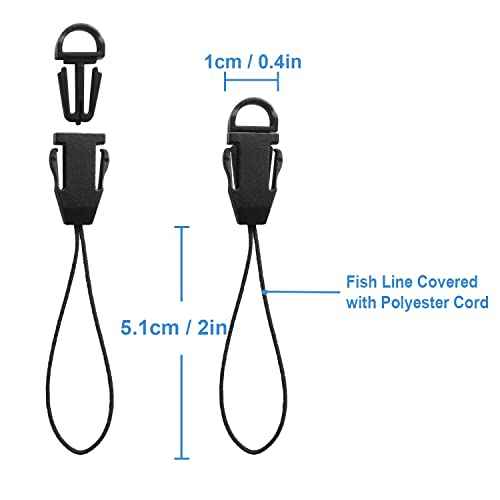 Lix&Rix Coiled Lanyards with Carabiner, Ring and Quick Release Detachable Buckle for Fishing Equipment Keys, Cards, Tools