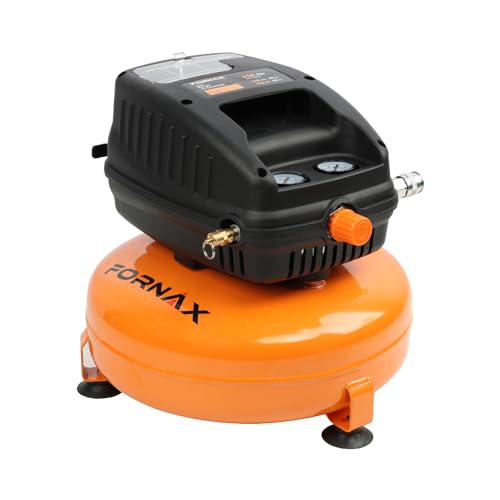 FORNAX Portable Electric Air Compressor 3-Gallon, 110 PSI, Oil-Free, Lightweight