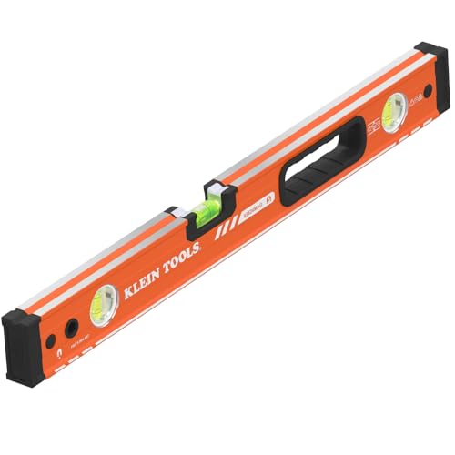 Klein Tools 93524MAG Magnetic Box Level, 24-Inch - 0.029° Vials, Top-View Readout