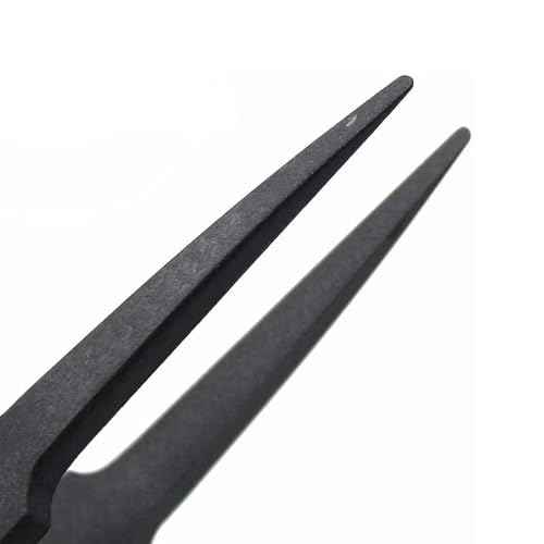 MMOBIEL 5Pcs Anti-static Multifunctional Plastic Precision Tweezers Set, Pointed Tip Tweezers for Electronics, Jewelry-Making, Laboratory Work, Repair Black