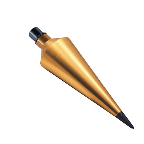 18 oz Brass Plumb Bob with Leather Sheath (15-018S)